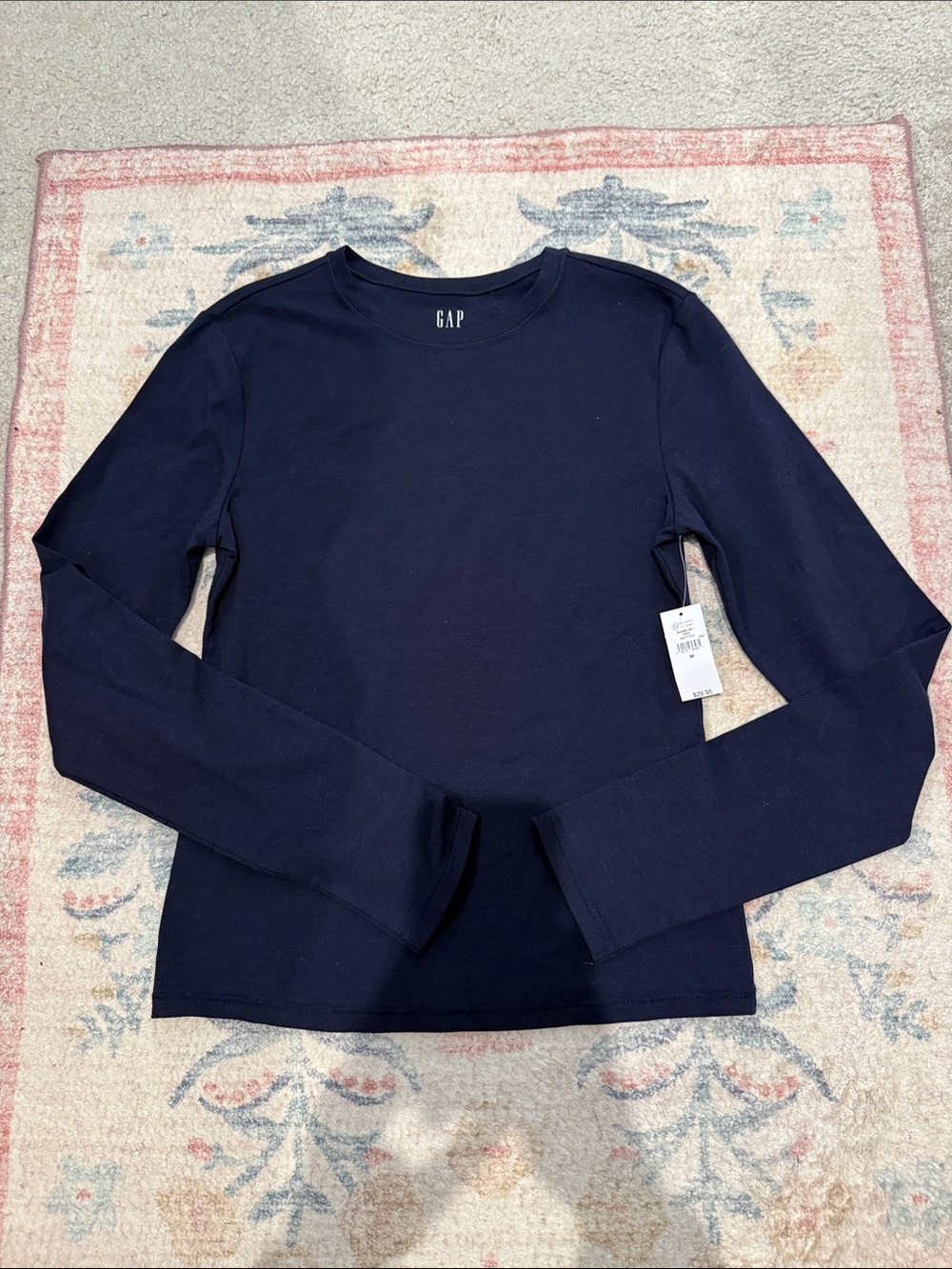 NWT Gap Close Knit cotton long sleeve t shirt in navy